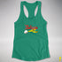 Believe Intersex Pride Flag Jingle Bell Racerback Tank - Kelly Green